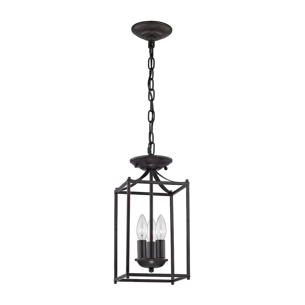 Thomas - Foyer 7&#39;&#39; Wide 3-Light Mini Pendant - Oil Rubbed Bronze