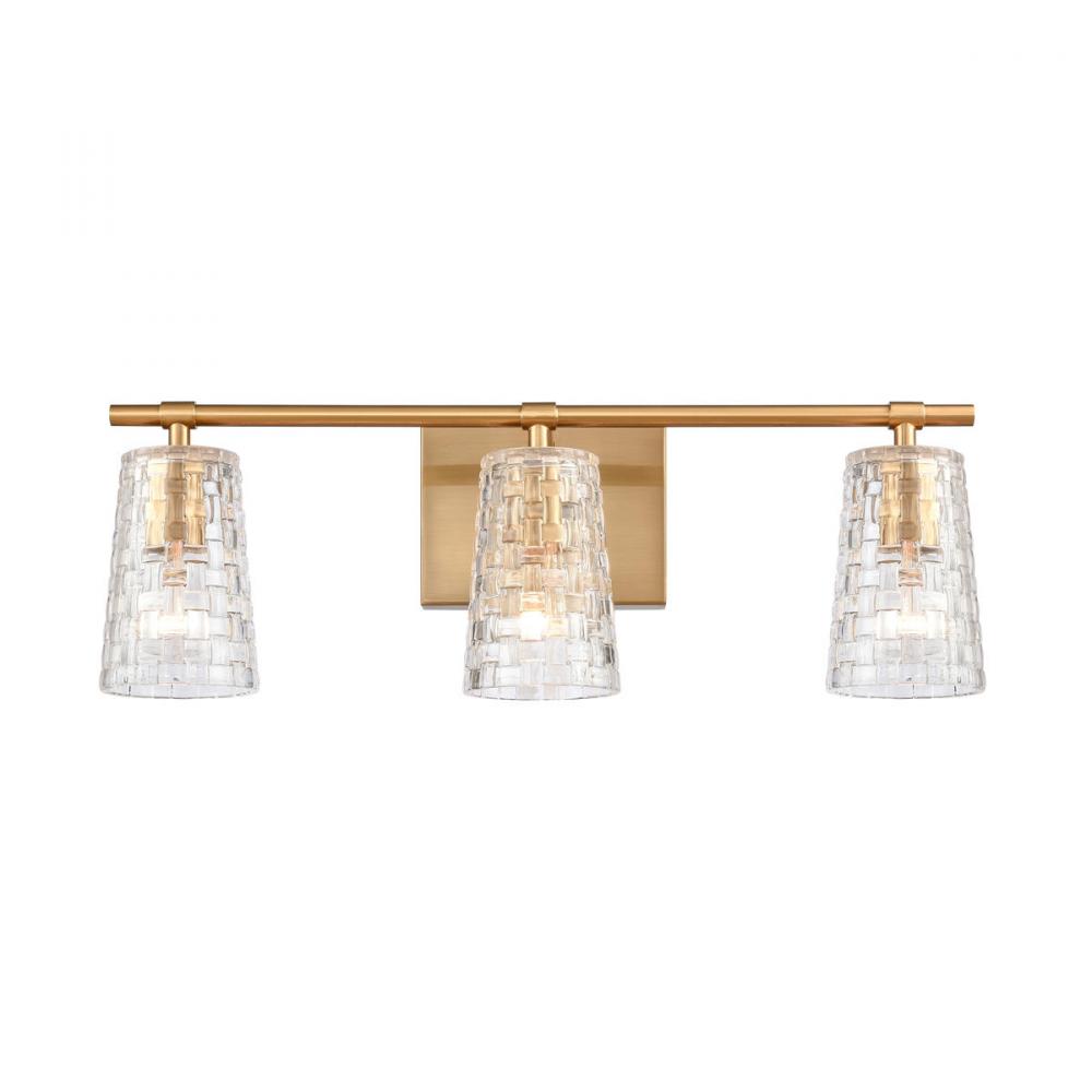 Lightweave 22&#39;&#39; Wide 3-Light Vanity Light - Satin Brass