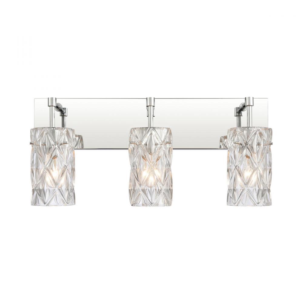 Forma de Crystal 23&#39;&#39; Wide 3-Light Vanity Light - Polished Chrome