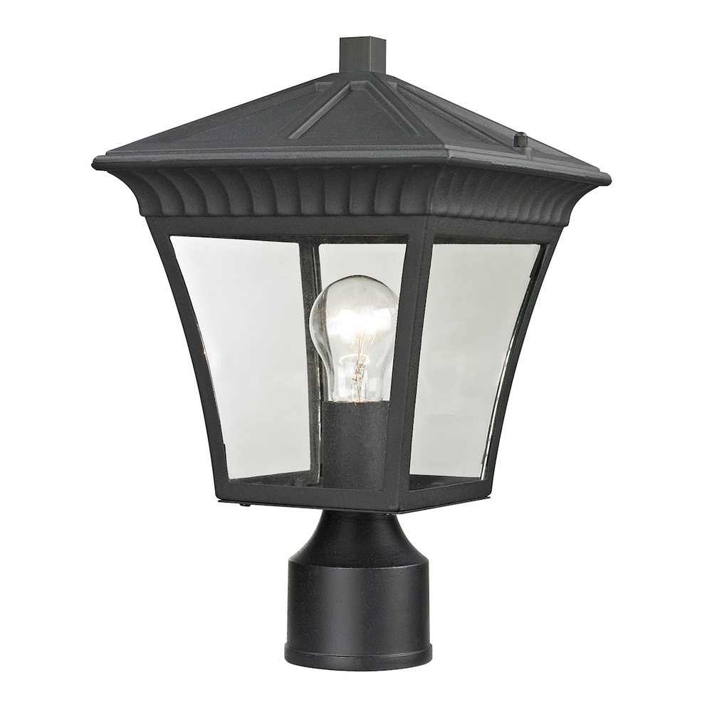 Thomas - Ridgewood 15&#39;&#39; High 1-Light Outdoor Post Light - Matte Textured Black