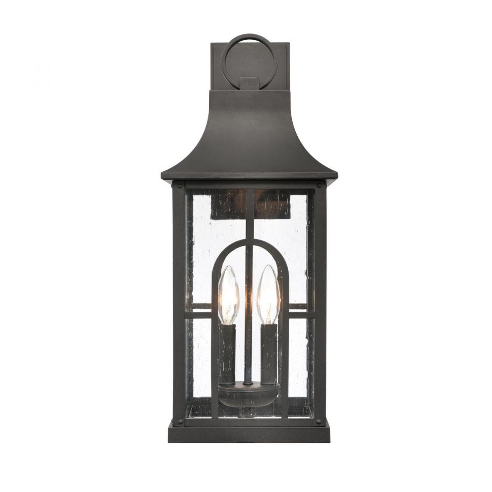 Triumph 21&#39;&#39; High 2-Light Outdoor Sconce - Textured Black