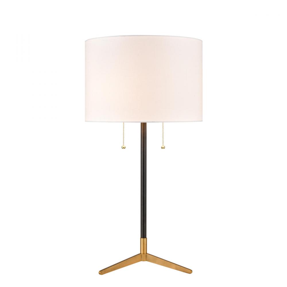 Clubhouse 29&#39;&#39; High 2-Light Table Lamp - Black