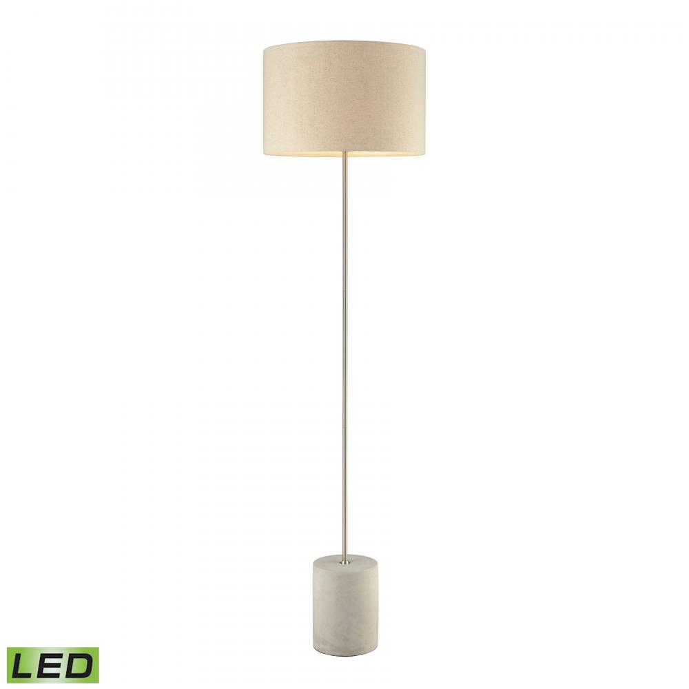 Katwijk 64&#39;&#39; High 1-Light Floor Lamp - Nickel - Includes LED Bulb