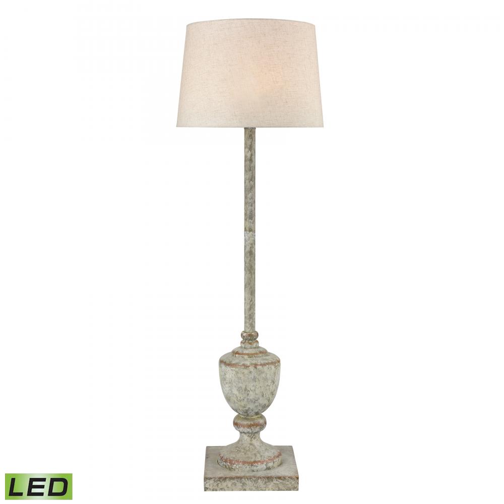 Regus 51&#39;&#39; High 1-Light Outdoor Floor Lamp - Antique Gray - Includes LED Bulb