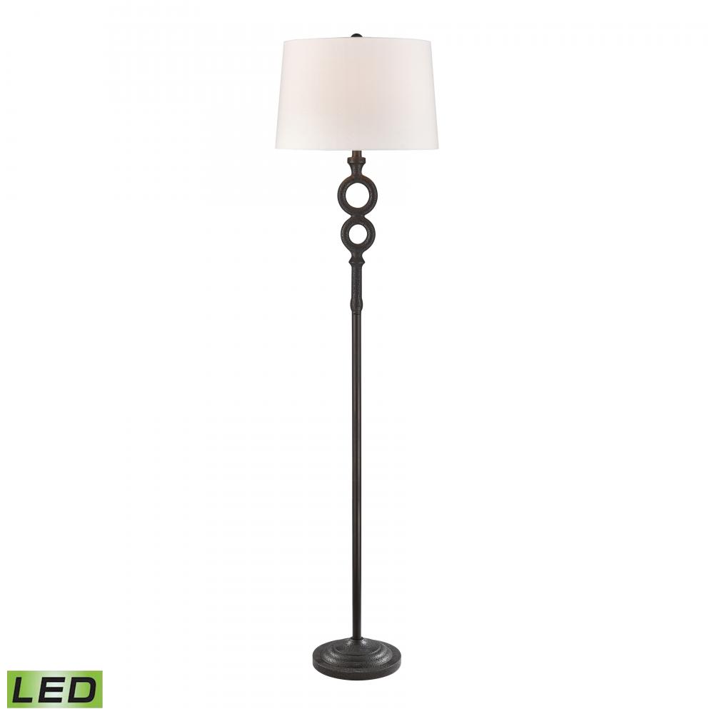 Hammered Home 67&#39;&#39; High 1-Light Floor Lamp - Bronze - Includes LED Bulb