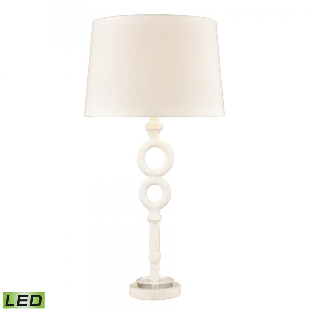 Hammered Home 33&#39;&#39; High 1-Light Table Lamp - Matte White - Includes LED Bulb