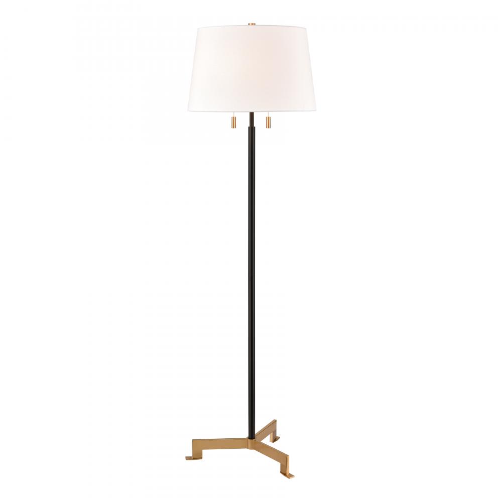 Hodges 62&#39;&#39; High 2-Light Floor Lamp - Matte Black - Includes LED Bulb