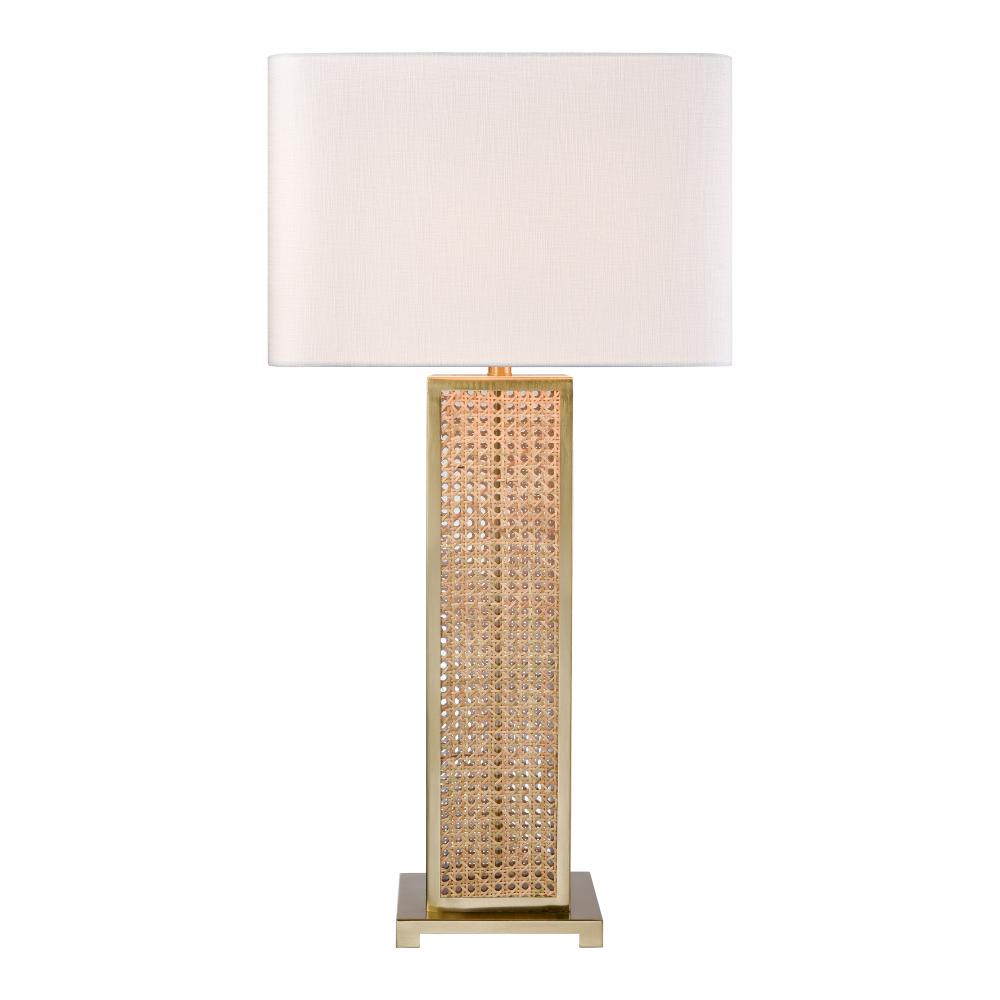 Webb 36&#39;&#39; High 1-Light Table Lamp - Natural with Brass - Includes LED Bulb