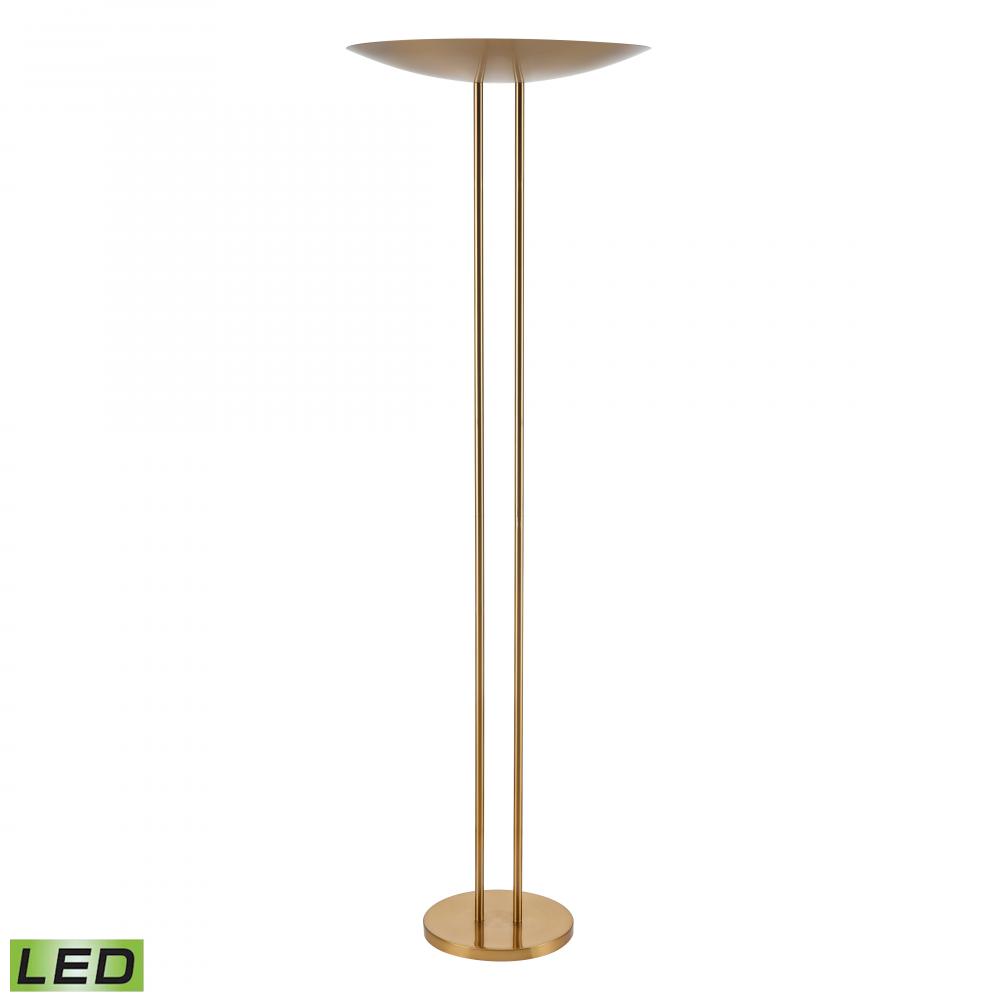 Marston 72&#39;&#39; High 2-Light Floor Lamp - Aged Brass - Includes LED Bulb