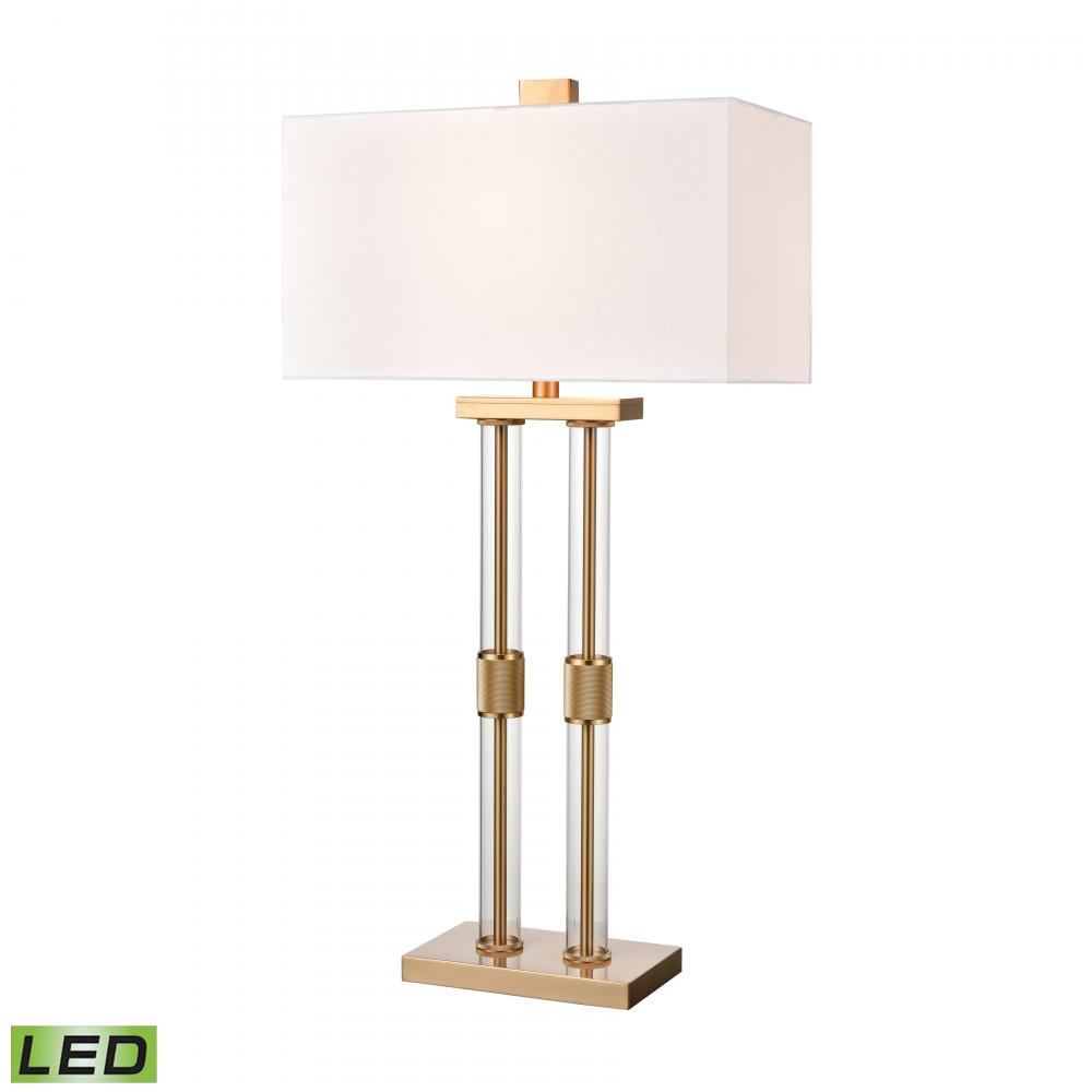 Roseden Court 34&#39;&#39; High 1-Light Table Lamp - Aged Brass - Includes LED Bulb