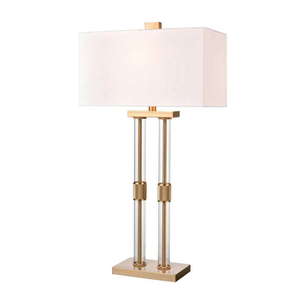 Roseden Court 34&#39;&#39; High 1-Light Table Lamp - Aged Brass