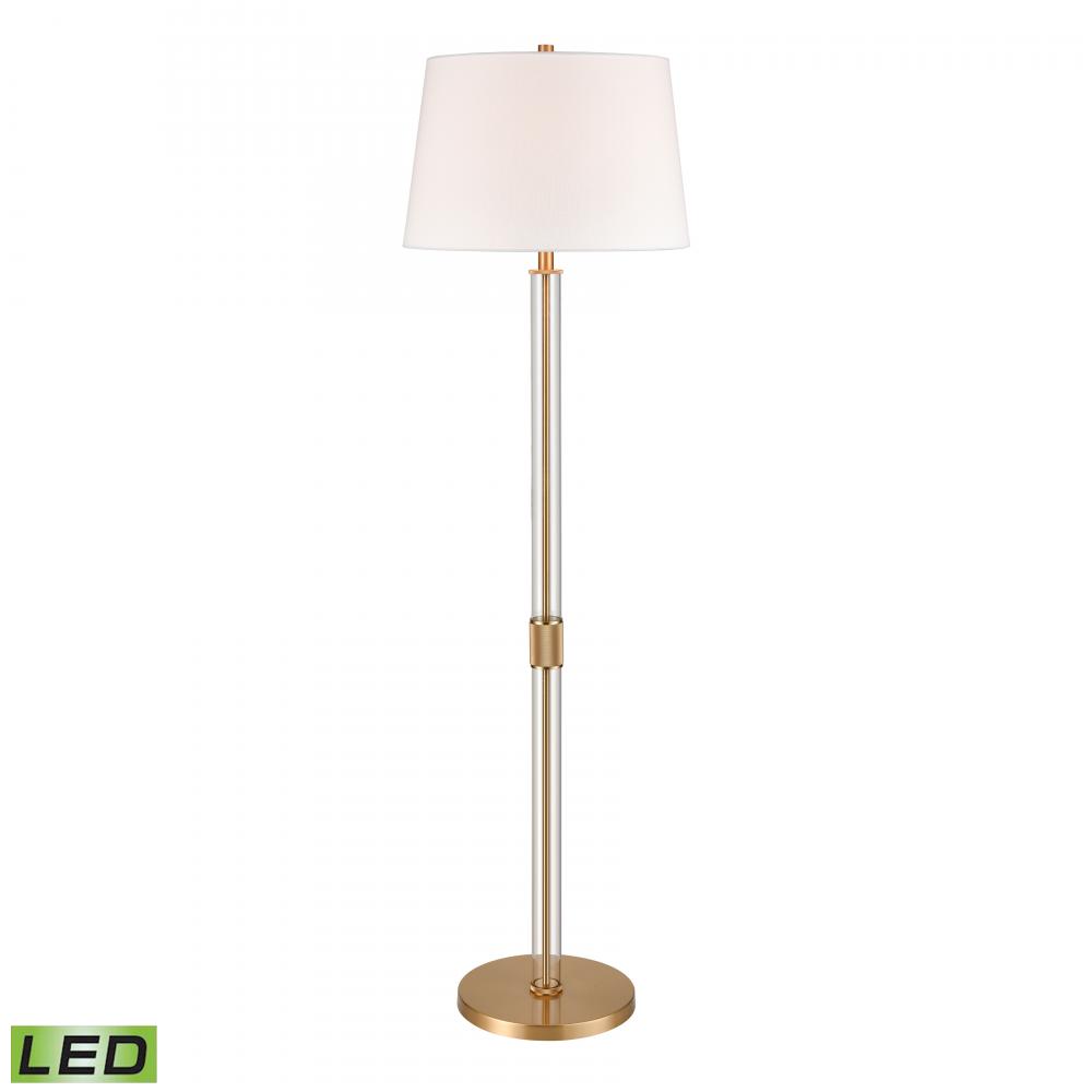Roseden Court 62&#39;&#39; High 1-Light Floor Lamp - Aged Brass - Includes LED Bulb
