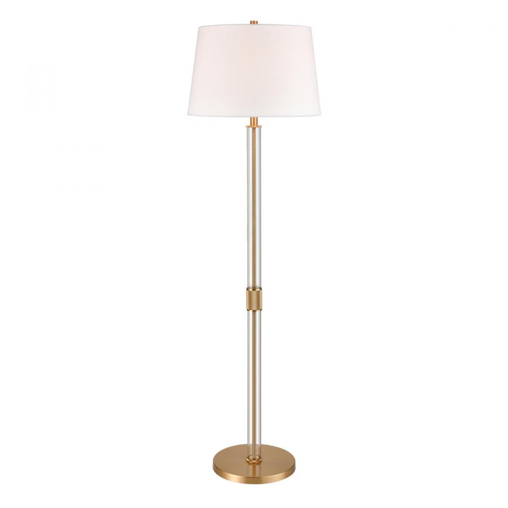 Roseden Court 62&#39;&#39; High 1-Light Floor Lamp - Aged Brass