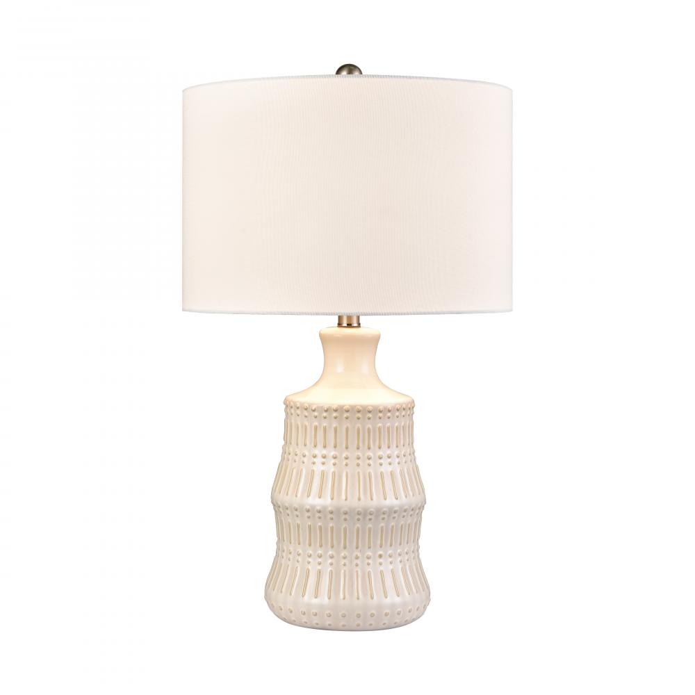 Dorin 25.5&#39;&#39; High 1-Light Table Lamp - White Glazed