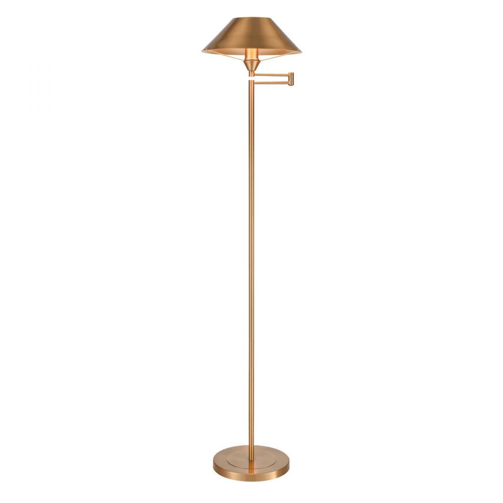 Arcadia 63&#39;&#39; High 1-Light Floor Lamp - Aged Brass