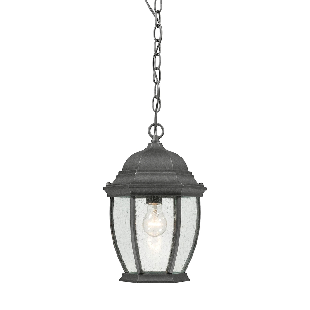 Thomas - Covington 9.5&#39;&#39; Wide 1-Light Outdoor Pendant - Black