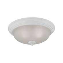 ELK Home 7013FM/40 - Thomas - Huntington 3-Light Flush Mount in White with Etched White Glass