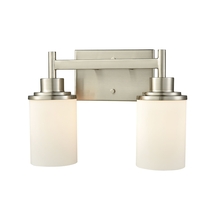 ELK Home CN575212 - Belmar 2-Light for the Bath in Brushed Nickel with Opal White Glass