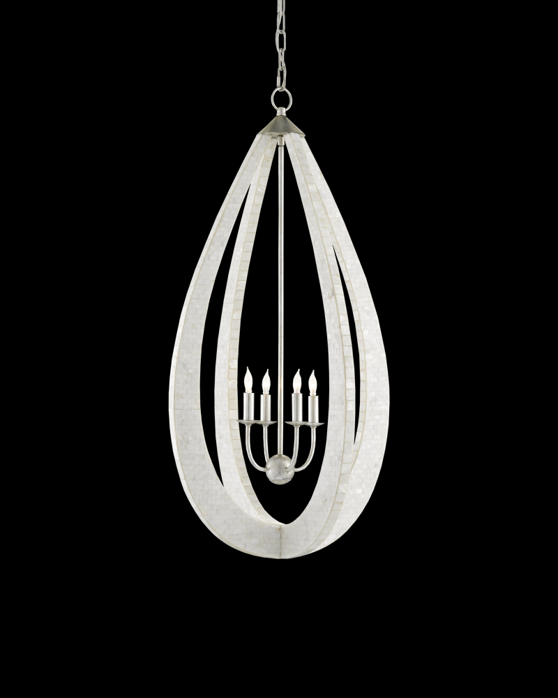 Arietta White Teardrop Chandelier