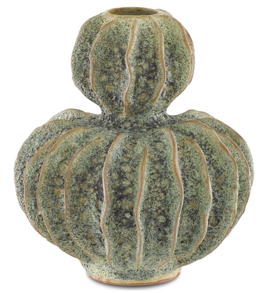 Sunken Boat Double Gourd Green Vase