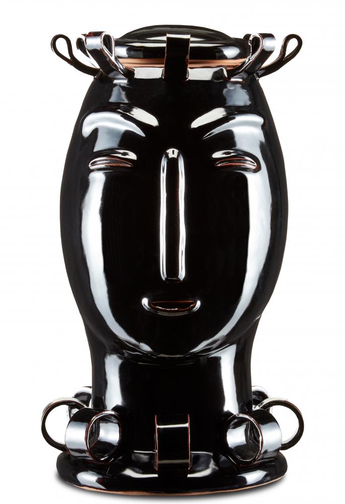 Amara Black Decorative Jar