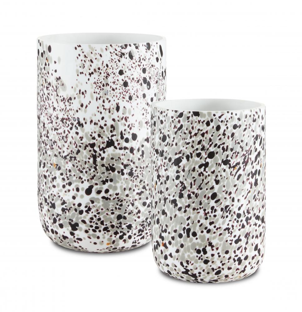 Pari White Confetti Vase Set of 2