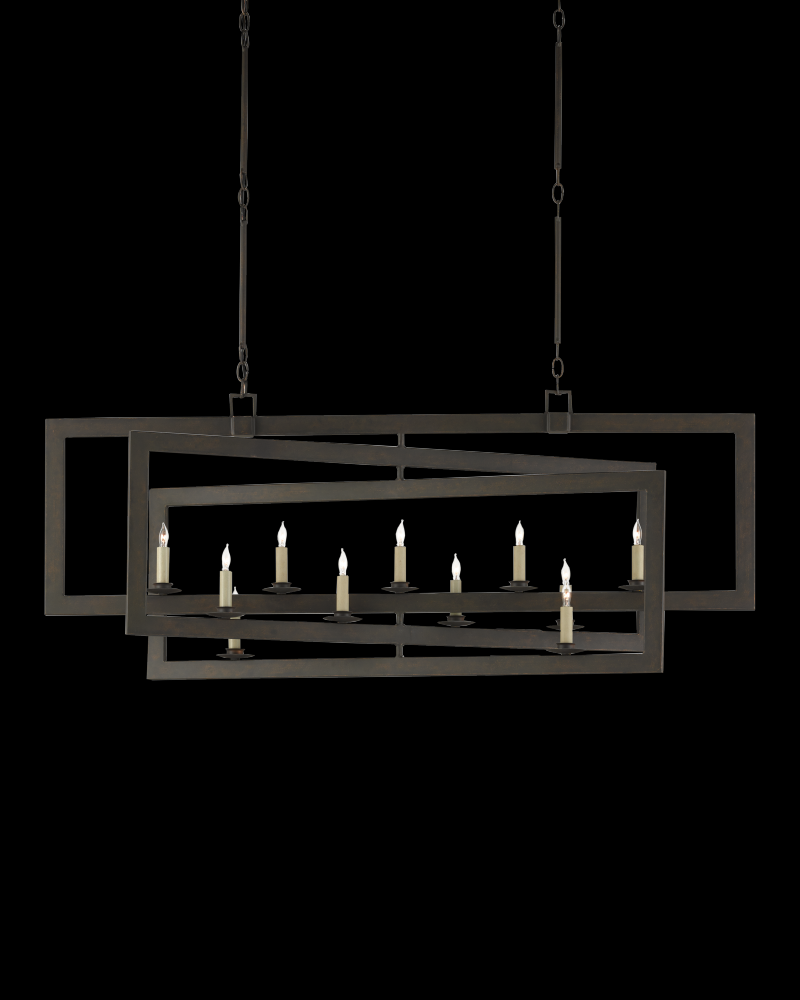 Middleton Rectangular Bronze Chandelier