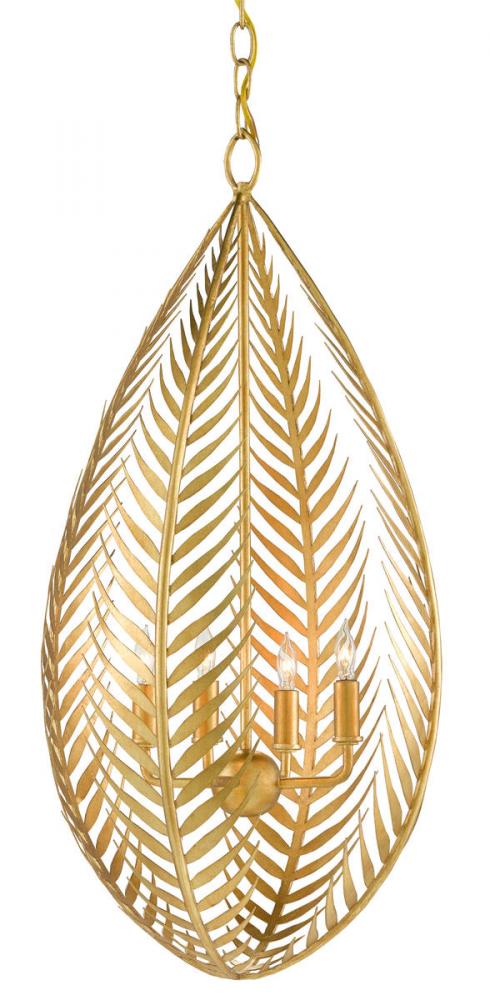 Queenbee Palm Gold Chandelier