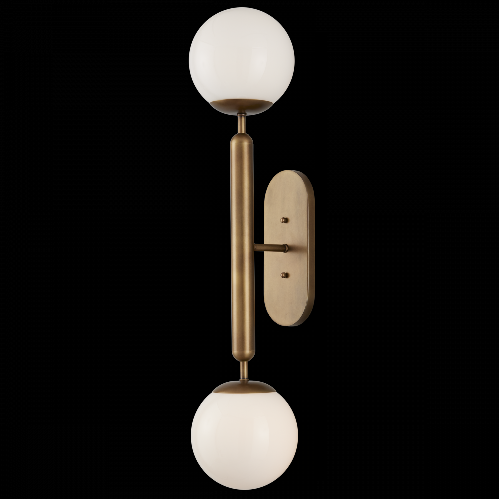 Barbican Double-Light Brass Wall Sconce