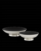 Currey 1200-0251 - Varu Silver & Black Bowl Set of 2