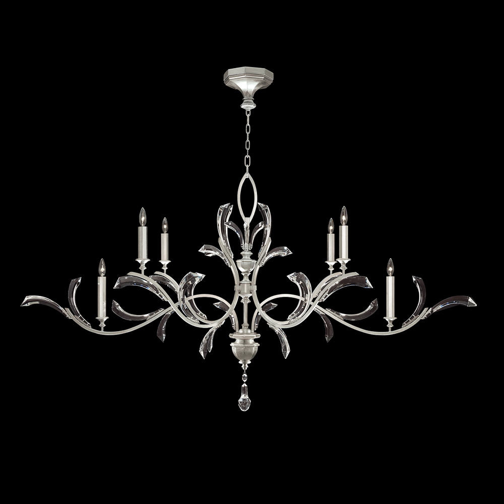 Beveled Arcs 74&#34;W Oblong Chandelier