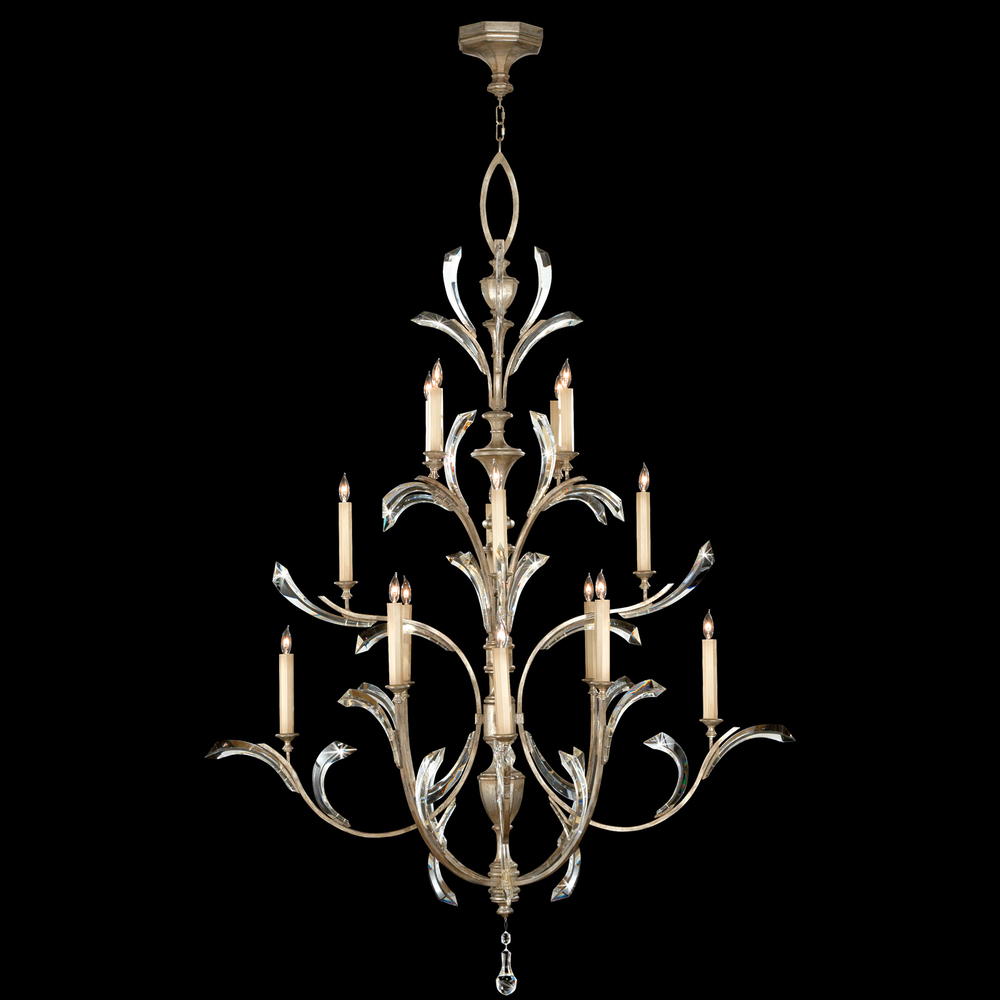 Beveled Arcs 56&#34;W Round Chandelier