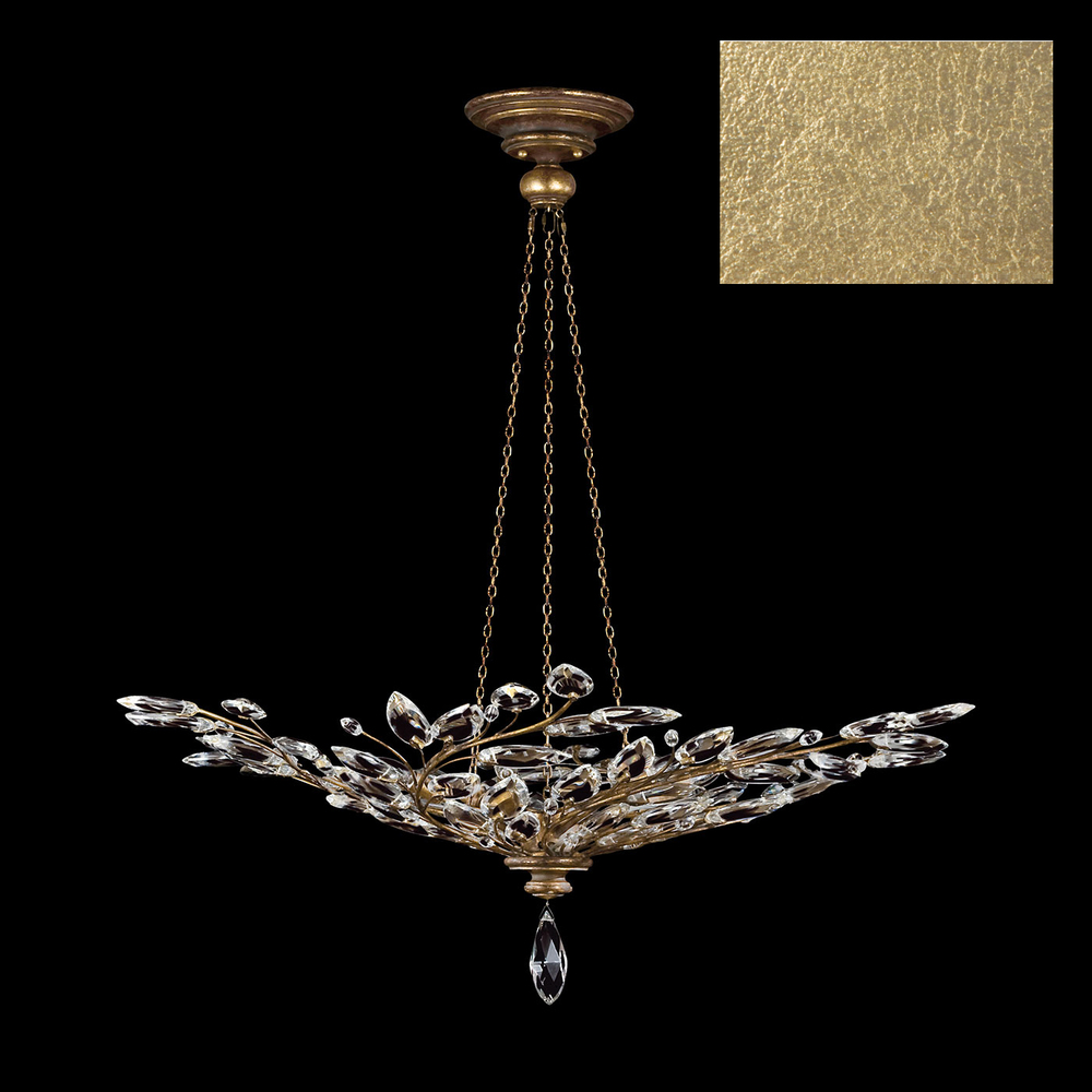 Crystal Laurel 47&#34;W Round Pendant