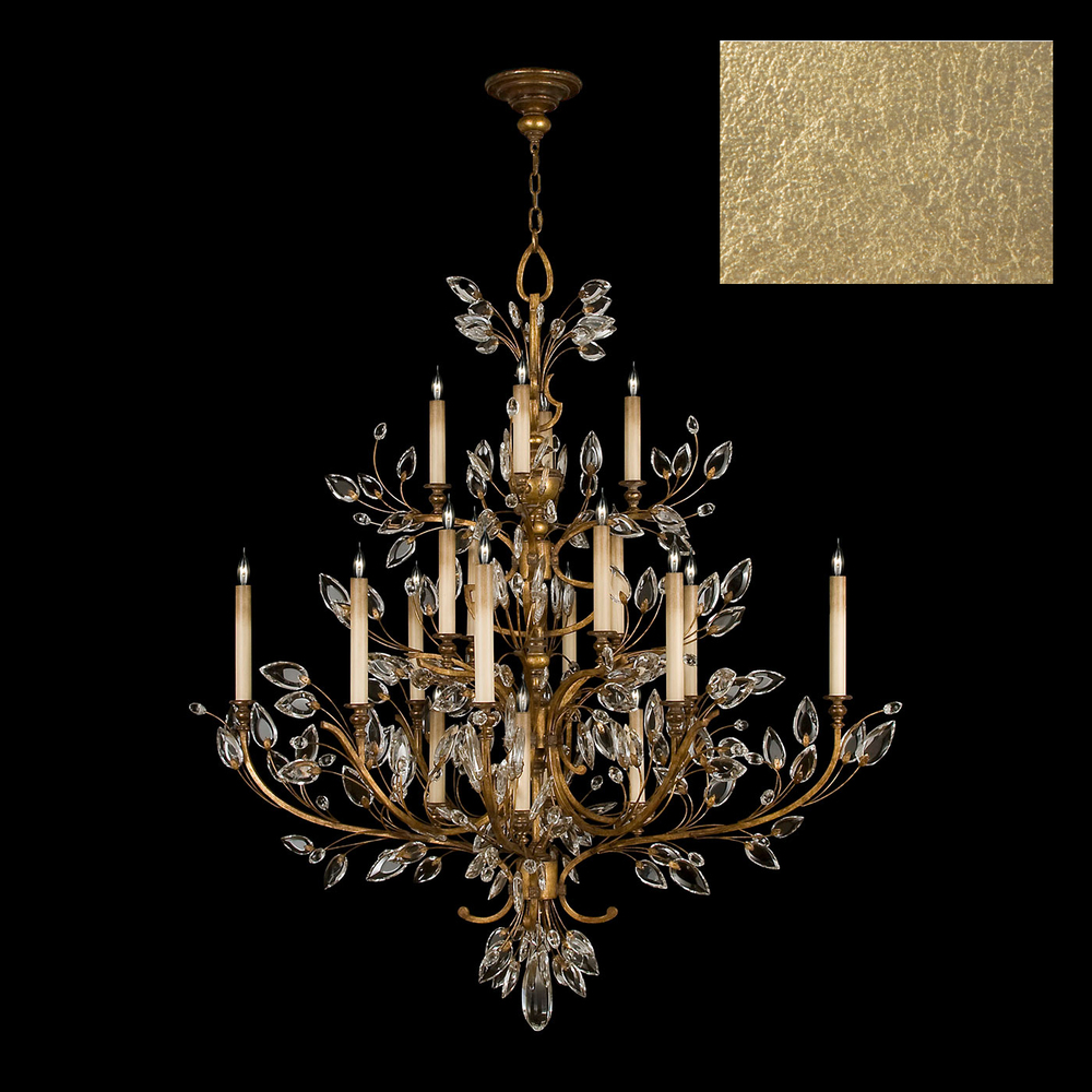 Crystal Laurel 45&#34;W Round Chandelier