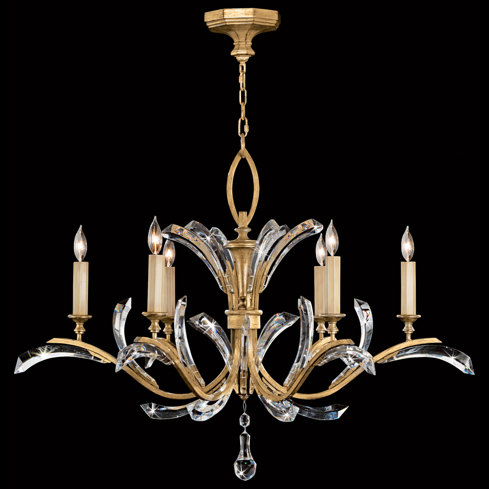 Beveled Arcs 42&#34;W Round Chandelier