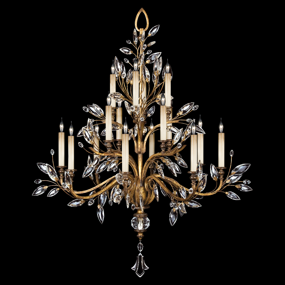 Crystal Laurel 45&#34;W Round Chandelier