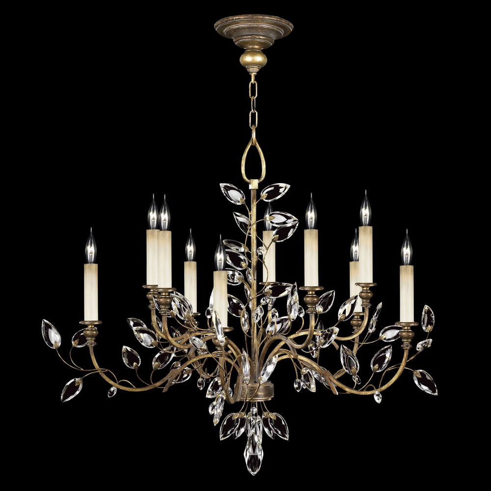 Crystal Laurel 43&#34;W Round Chandelier