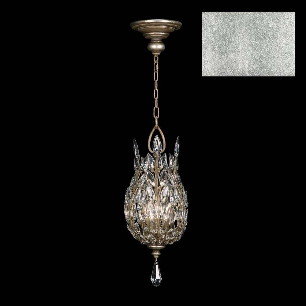 Crystal Laurel 11&#34;W Round Pendant