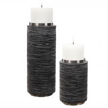 Uttermost 17873 - Uttermost Strathmore Stone Gray Candleholders, S/2